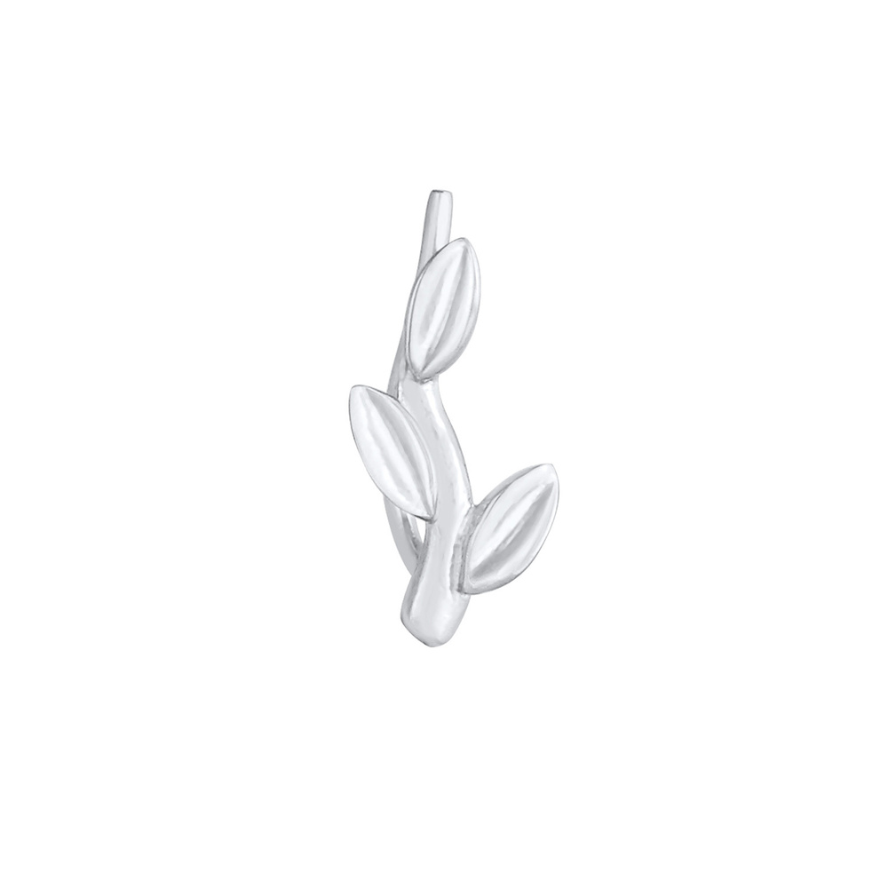 Elli Elli Boucles d'Oreilles Ear Climber pour dame feuille Look Nature et 925/1000 arg Boucles d'oreilles