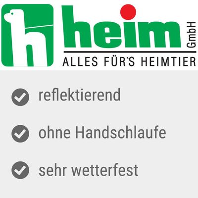 Heim Führleine mit Reflektoren, schwarz
