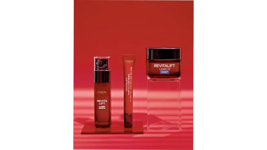 L'Oréal Paris Dermo Revitalift Laser x3 Serum Anti Age - Straffendes Anti-Aging-Serum mit Hyaluronsäure und Vitamin C 30 ml