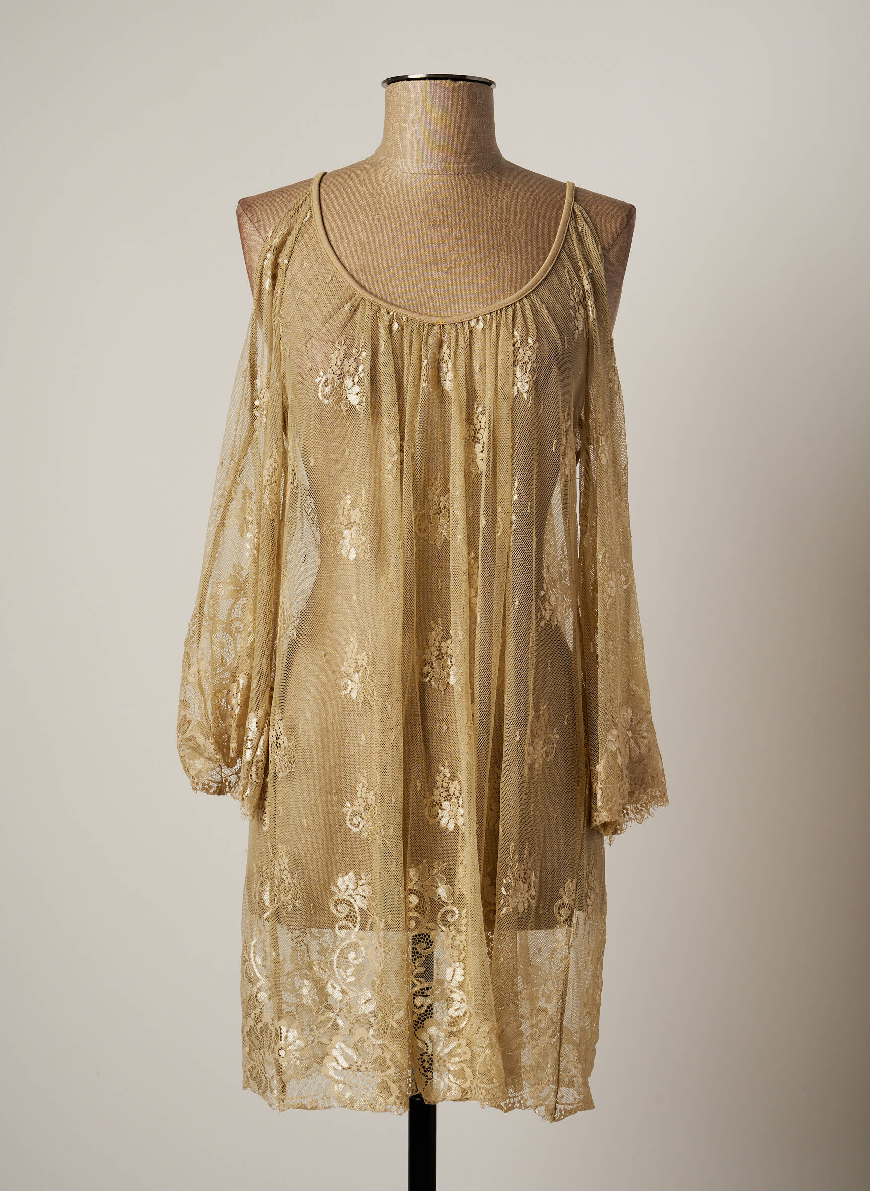 Lauren Vidal Tuniquemanchelongue Femme couleur beige