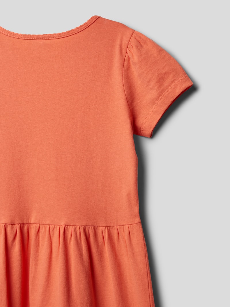 Kleid mit Volantsaum in orange