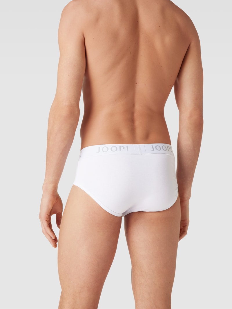 Slip mit elastischem Logo-Bund in weiß