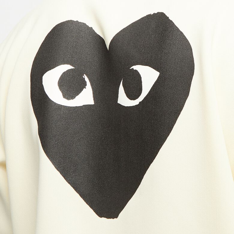 Comme des Garcons Play Play Sweatshirt Big Heart ivory