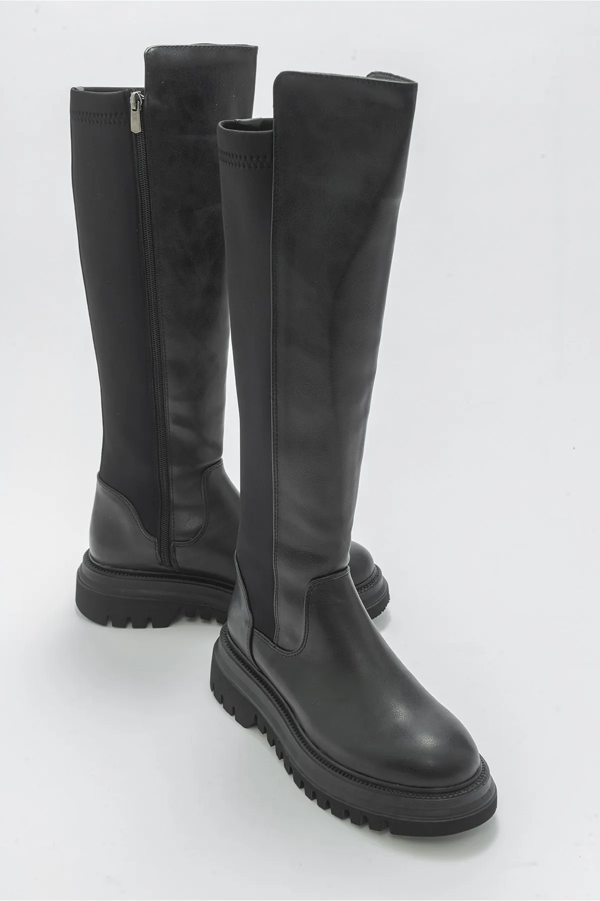 LuviShoes  Shadow Black Damenstiefel