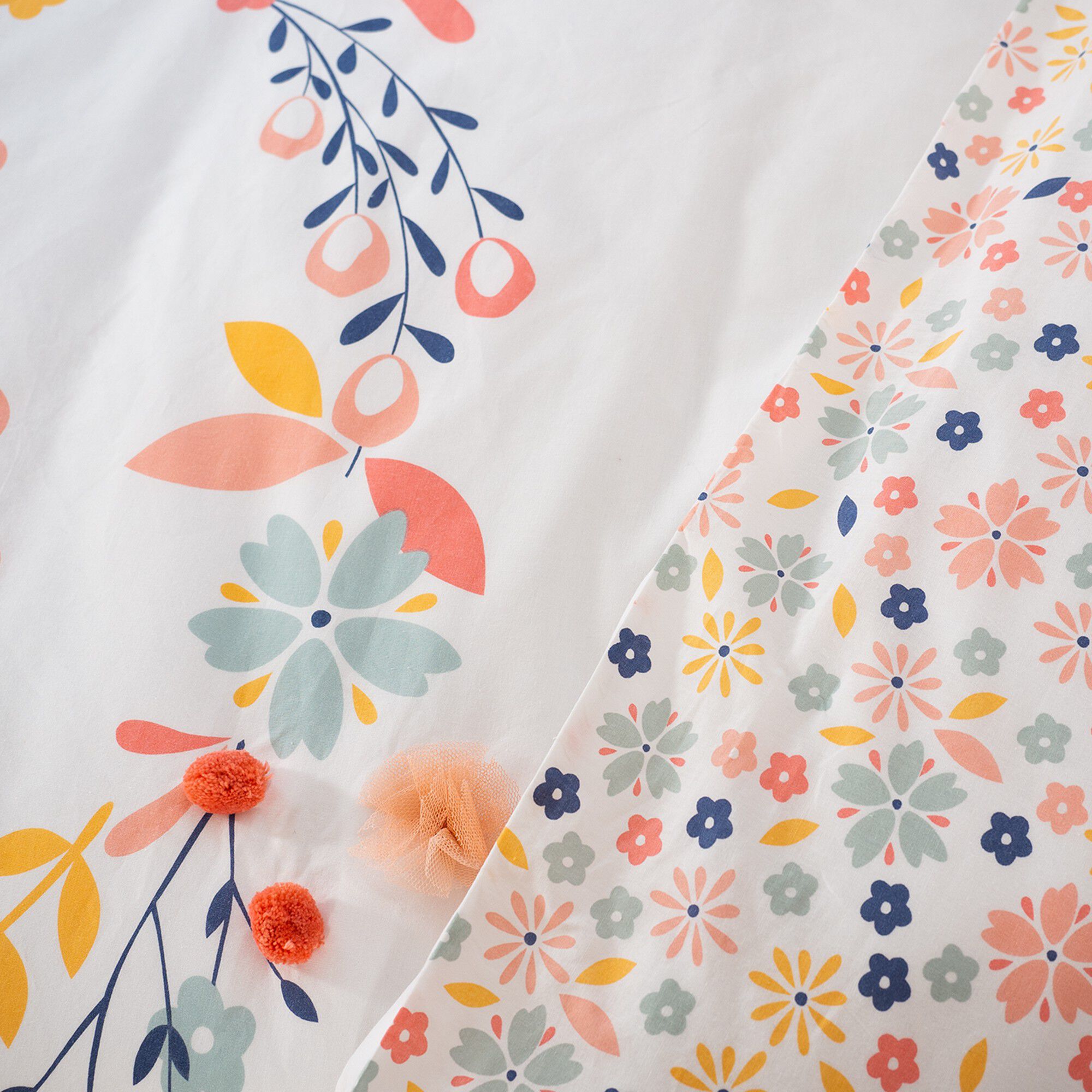 Parure de lit Hello fleurs tulle