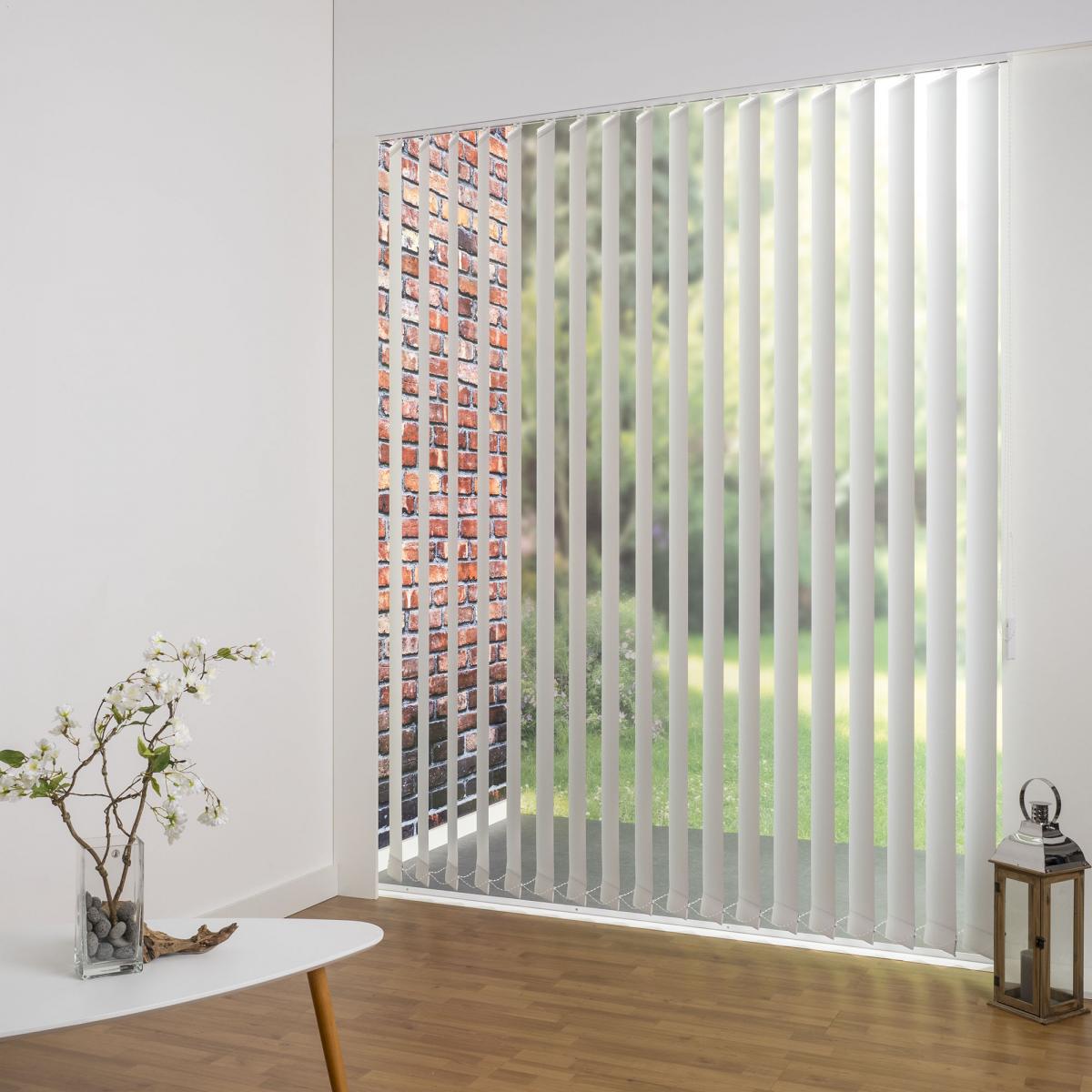 Bella Casa Vertikalanlage Maß, 127 mm Lamelle, 120 x 250 cm, weiß