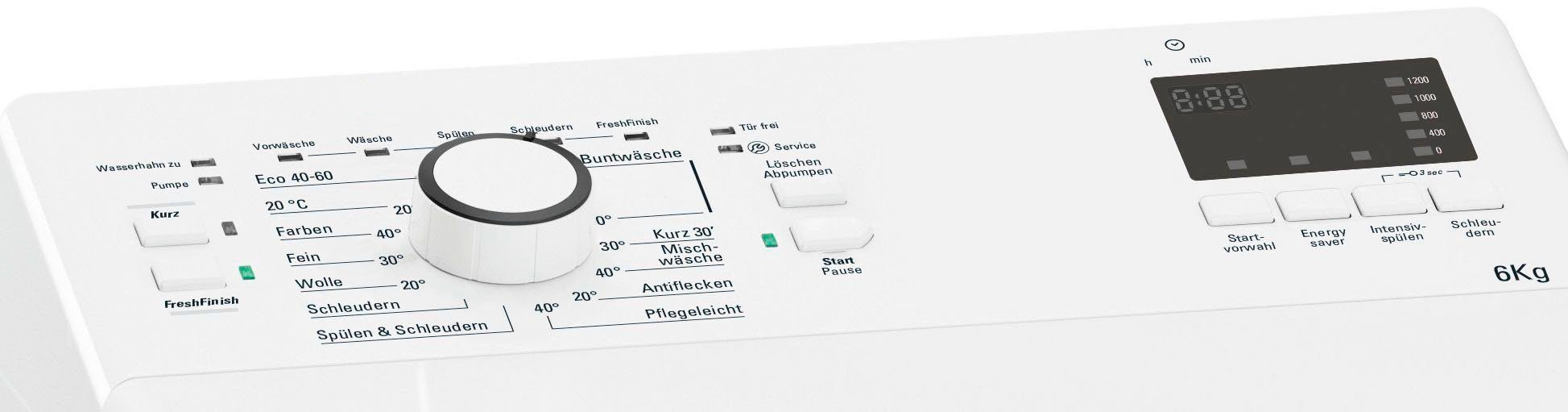 BAUKNECHT Waschmaschine Toplader WAT PRIME 652 DI N, 6 kg, 1200 U/min