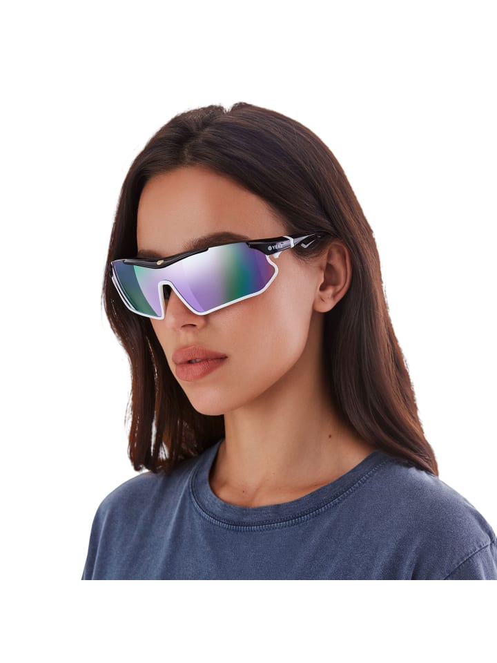 YEAZ SUNRAY Sport-Sonnenbrille schwarz/weiß/lila in lila günstig kaufen onesize