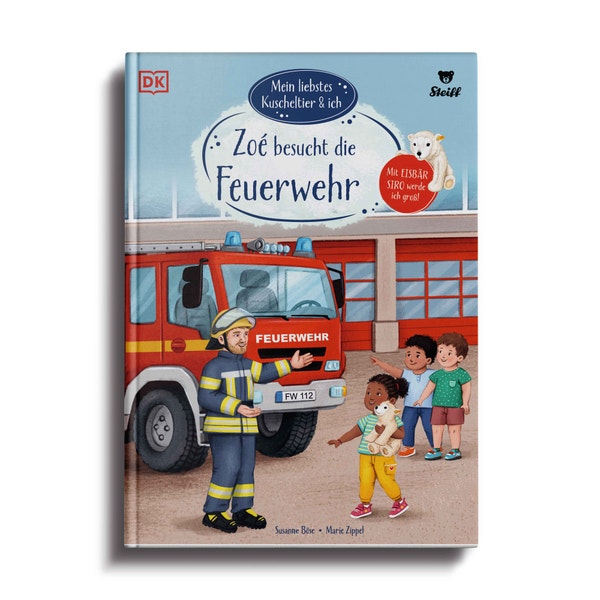 Lesebuch Mein liebstes Kuscheltier und ich: Zoé besucht die Feuerwehr, 26 cm, mehrfarbig