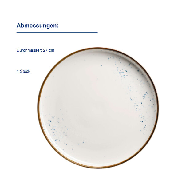 Kombiservice Pintar, Blaue Sprenkel, 16-tlg.