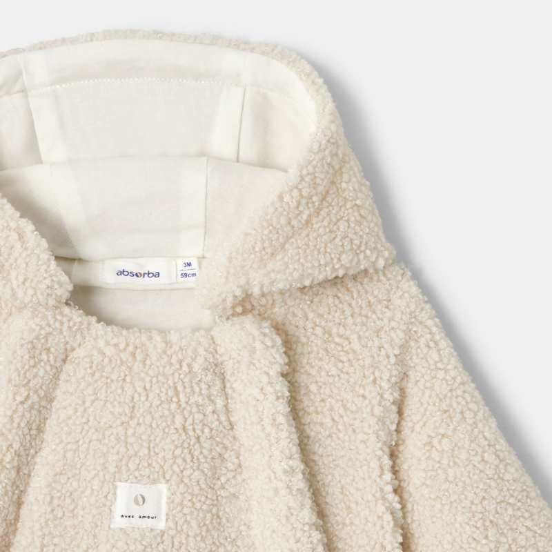 Combipilote en sherpa blanche naissance Absorba
