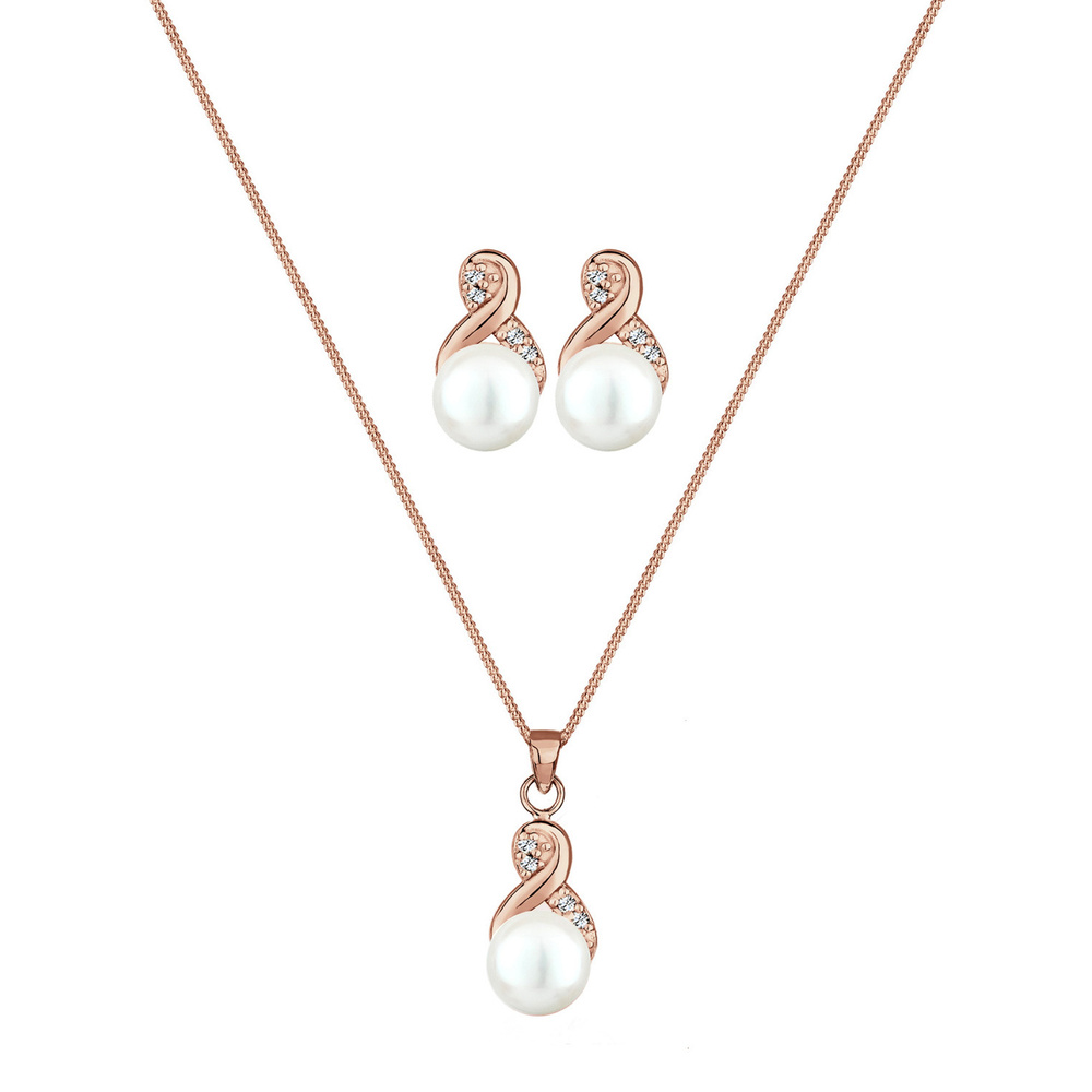 Elli Elli Ensemble de Bijoux Femmes Symbole Infinité Set Élégant Clous d'oreilles avec Bijoux