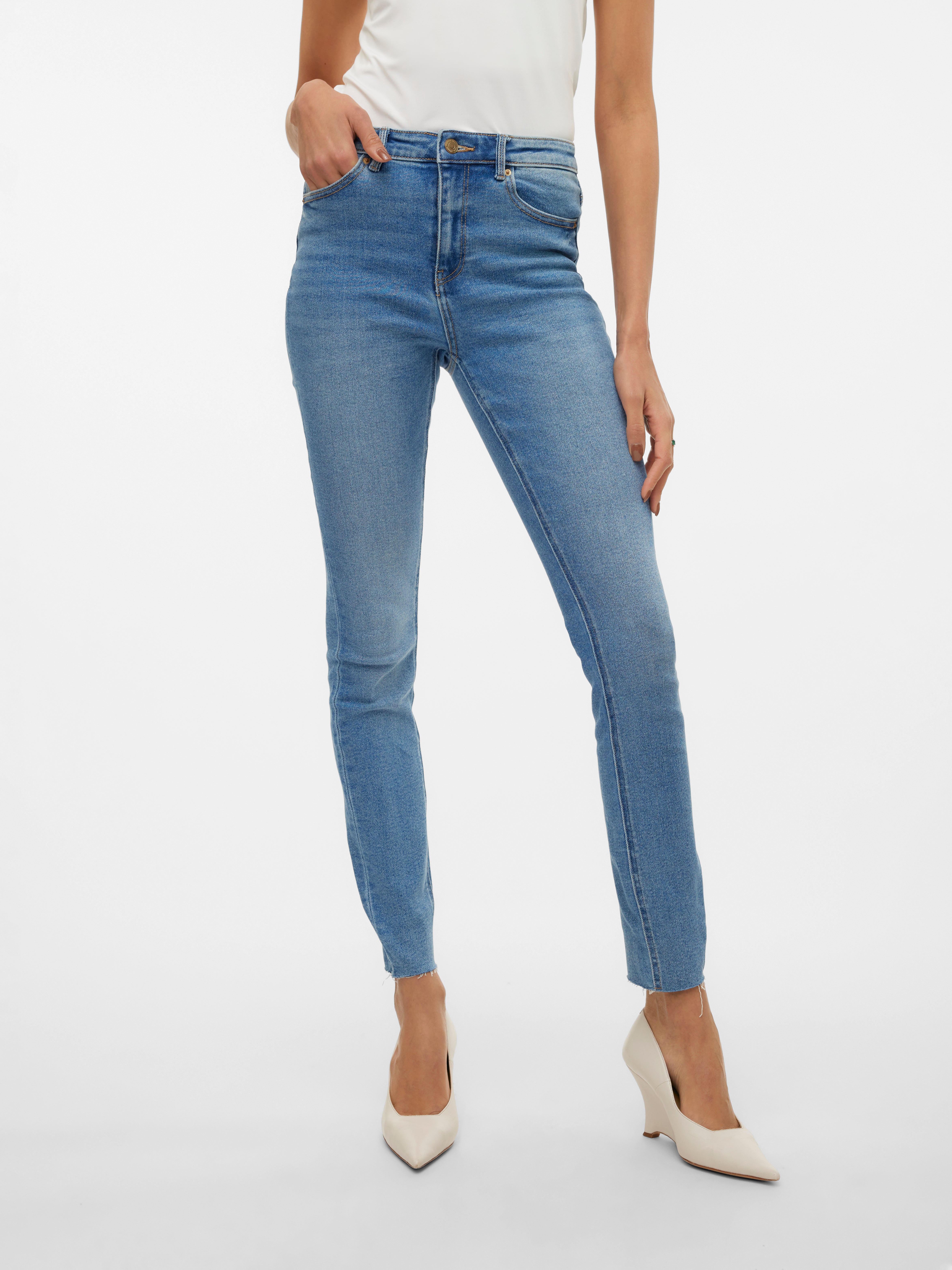 VMSOPHIA Hohe Taille Slim Fit Jeans
