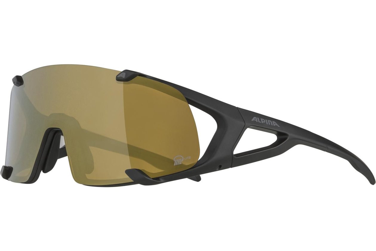 Alpina Hawkeye S Q-Lite black matt /bronce mirror lens
