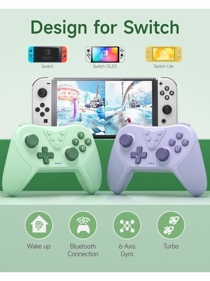 COFI 1453 Wireless Controller Switch, Bluetooth Controller in Grün günstig kaufen 1