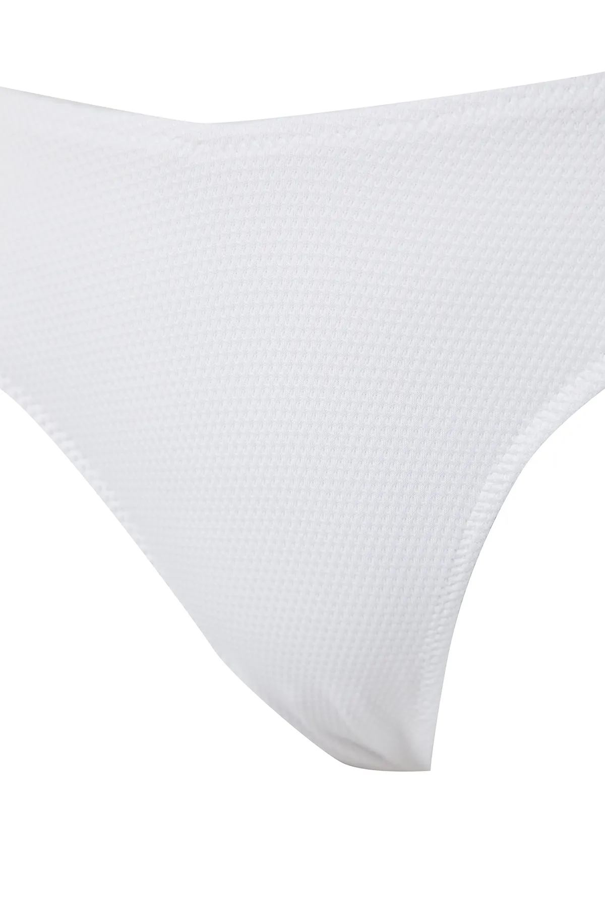 Trendyol Collection  Weiße strukturierte reguläre Bikinihose TBESS24BA00094
