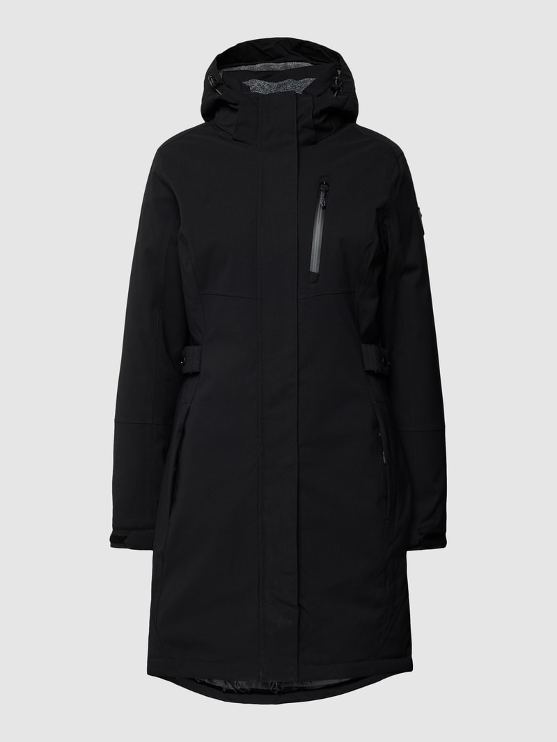 Jacke mit Label-Details Modell 'KOW' in schwarz