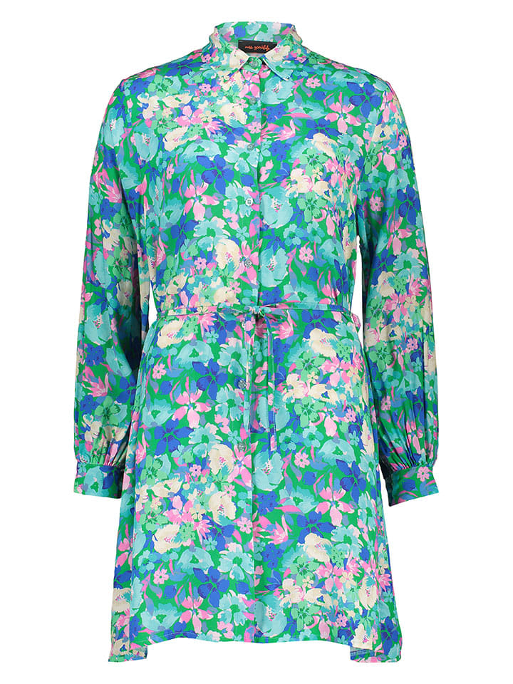 miss goodlife Kleid in Blau/ Grün günstig kaufen