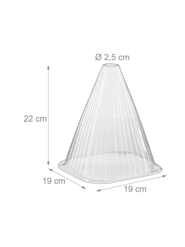 relaxdays 10 x Pflanzenhut in Transparent - (B)19 x (H)22 x (T)19 cm günstig kaufen onesize