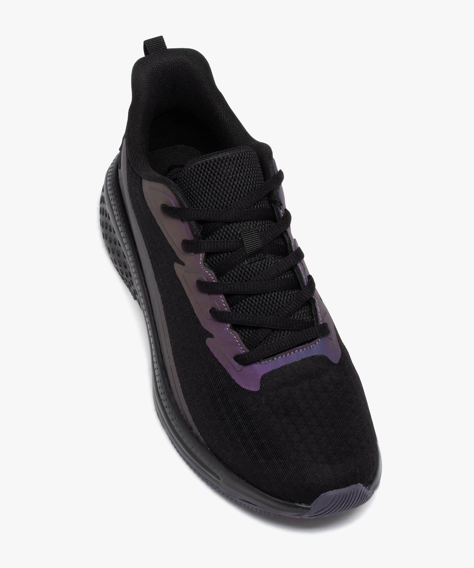 Baskets homme running en mesh avec détails irisés noir | GEMO