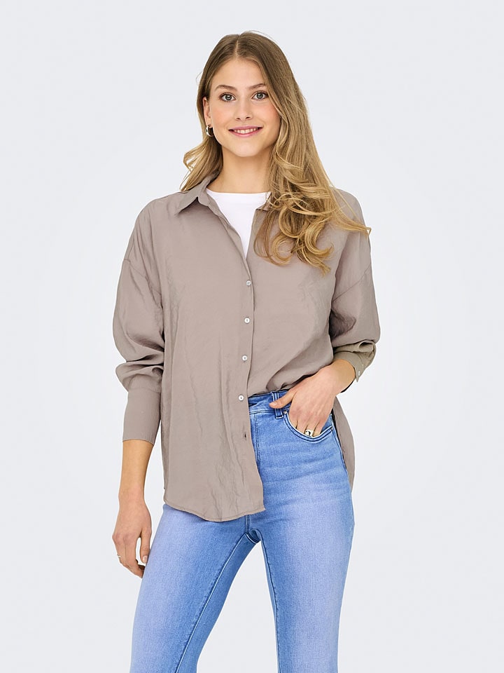ONLY Hemd in Beige günstig kaufen
