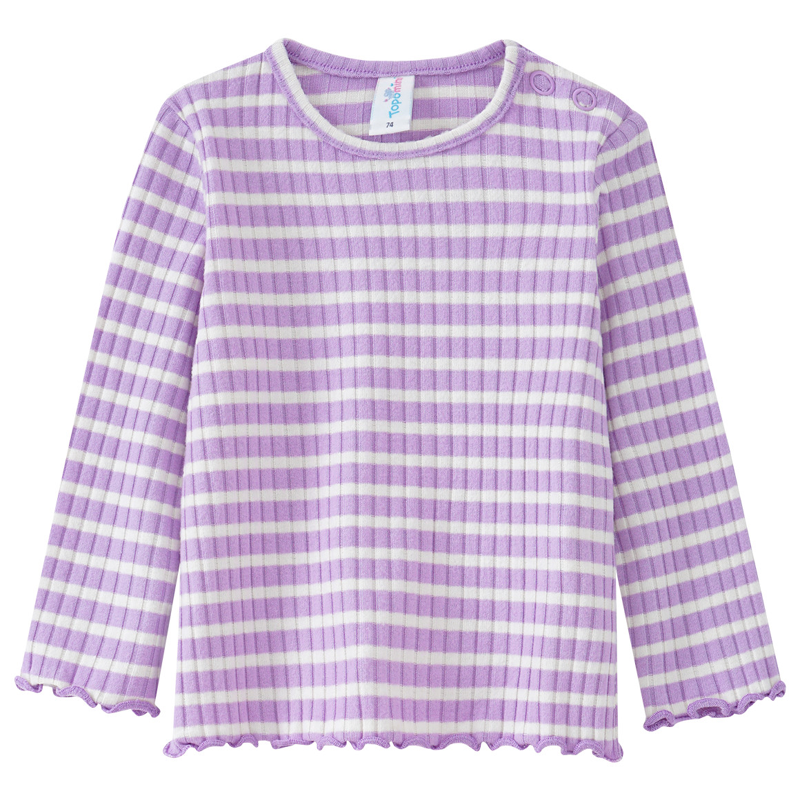 Baby Langarmshirt mit Wellenbündchen