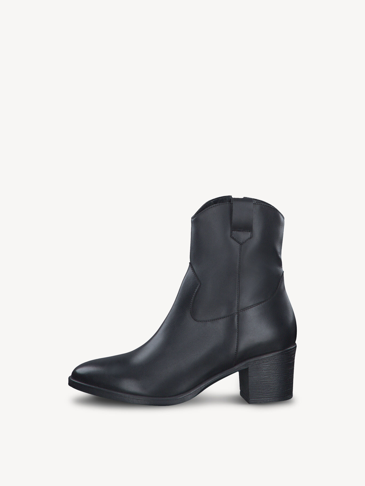 Bottine en cuir - noir