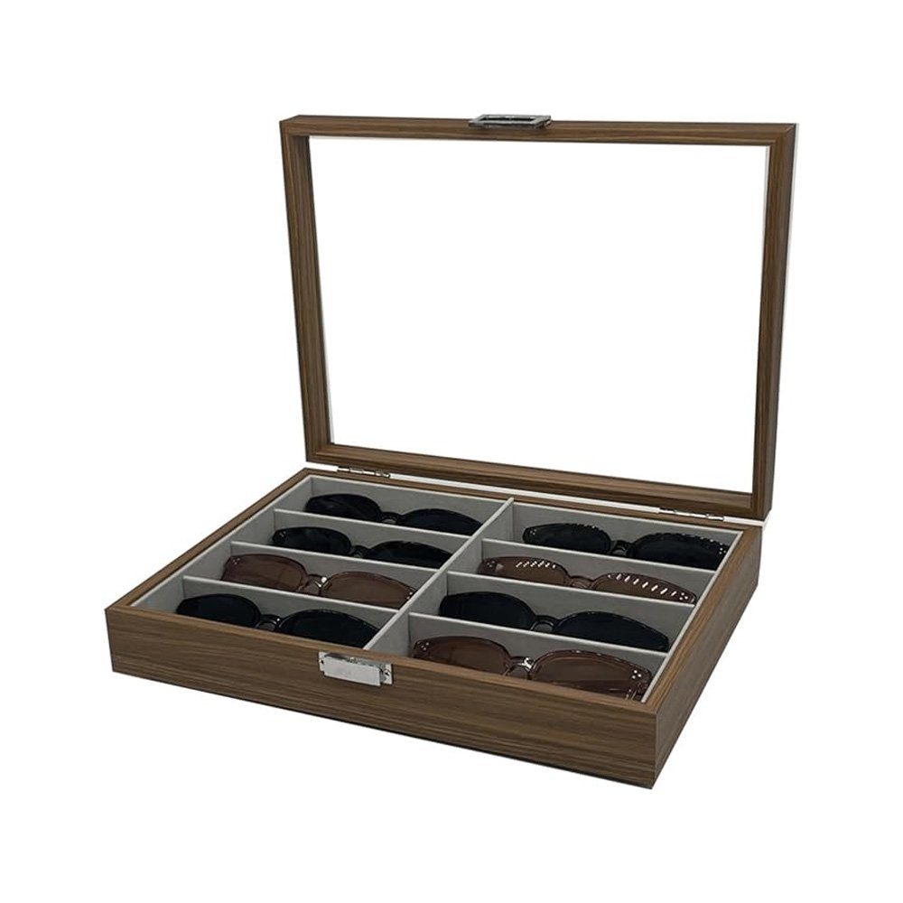 Tian Dee Brillenetui Brillen Sonnenbrillen Organizer Etui 8 Slot Brille Display Organizer