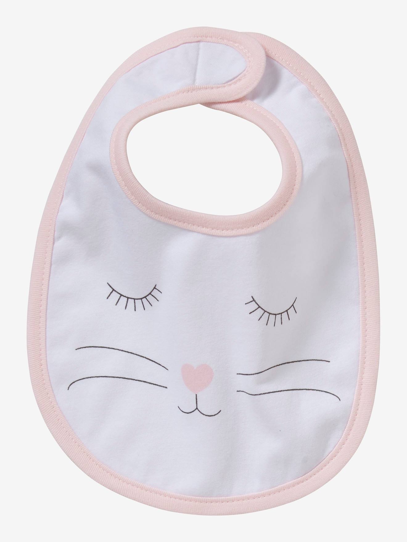 Vertbaudet 5er-Pack Baby Lätzchen Oeko-Tex - pack rosa/katzenfreunde