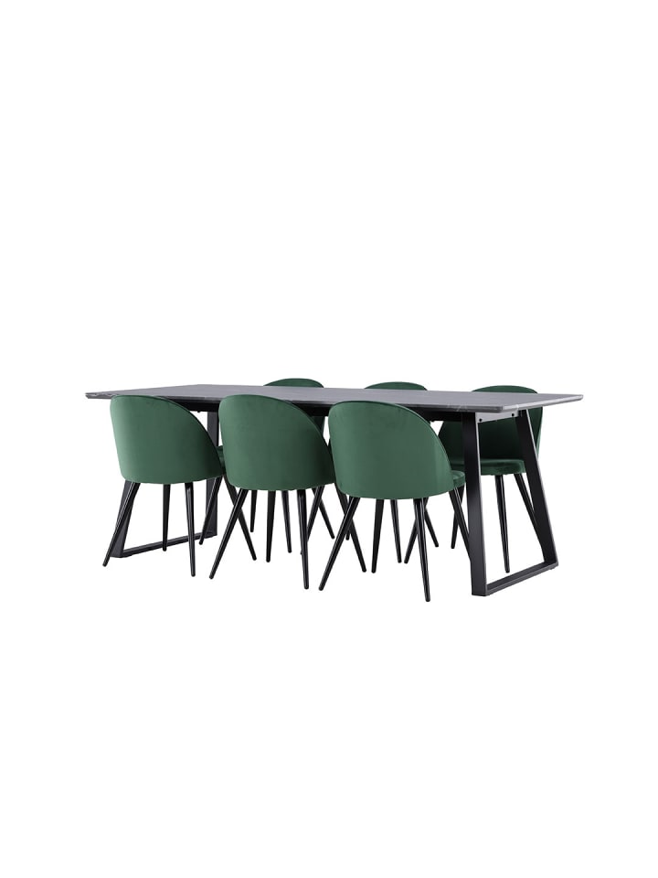 ebuy24 Essgruppe Malaga (7-teilig) Grün 200 x 90 cm günstig kaufen onesize