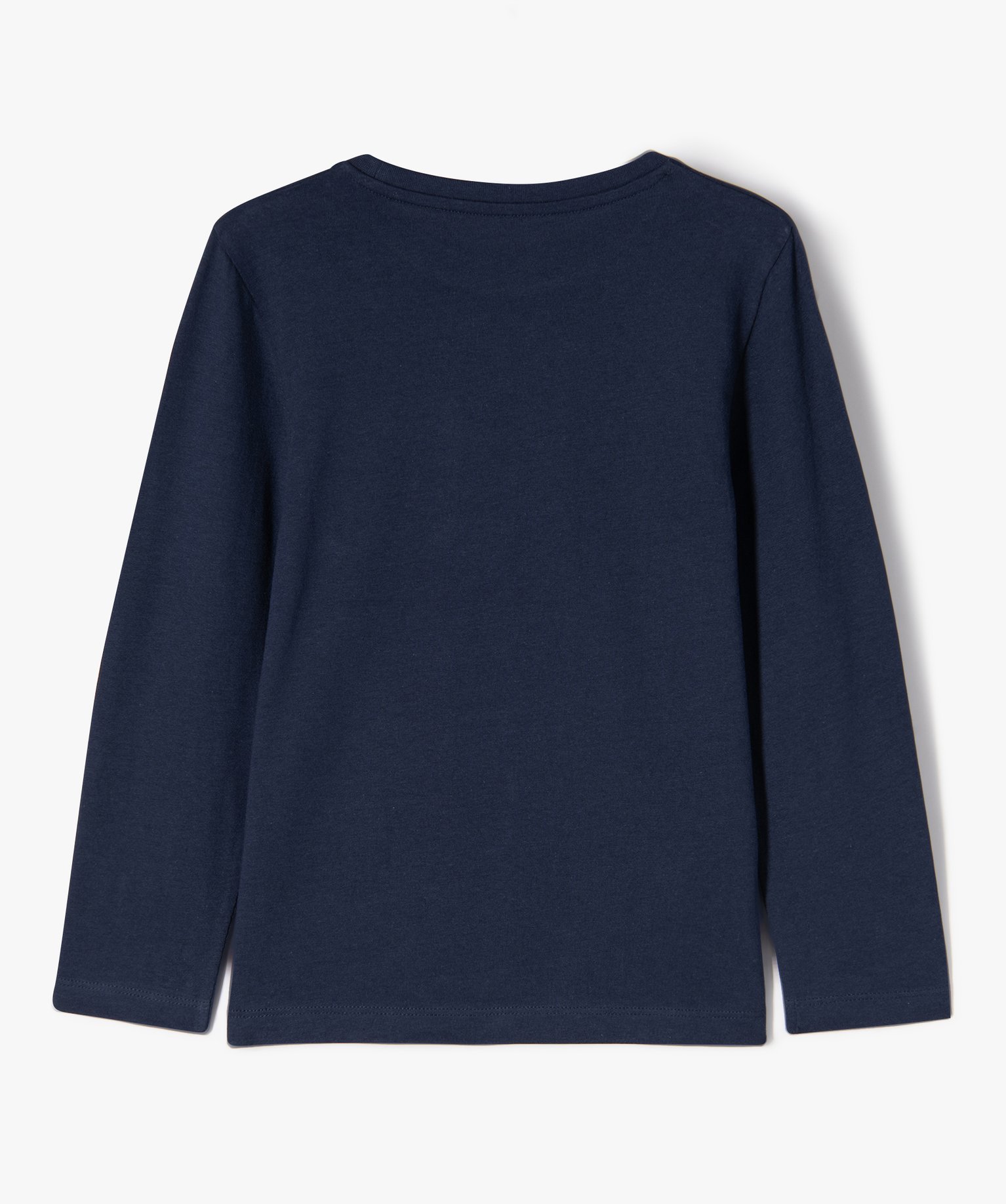 Tee-shirt à manches longues avec poche poitrine Garçon marine | GEMO
