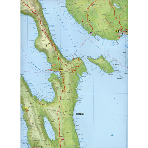 Kroatien, Dalmatinische Küste 1:100 000 - Straßenkarte