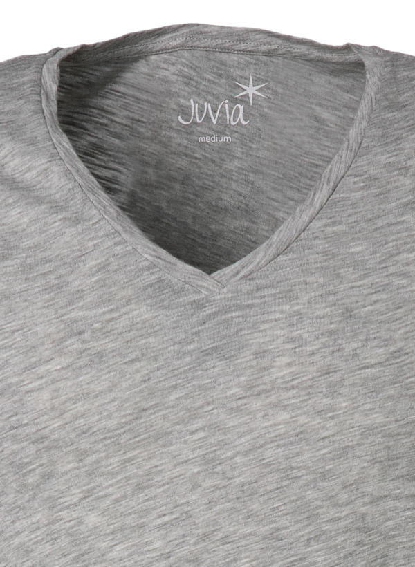 JUVIA, T-Shirt, Baumwolle, grau meliert
