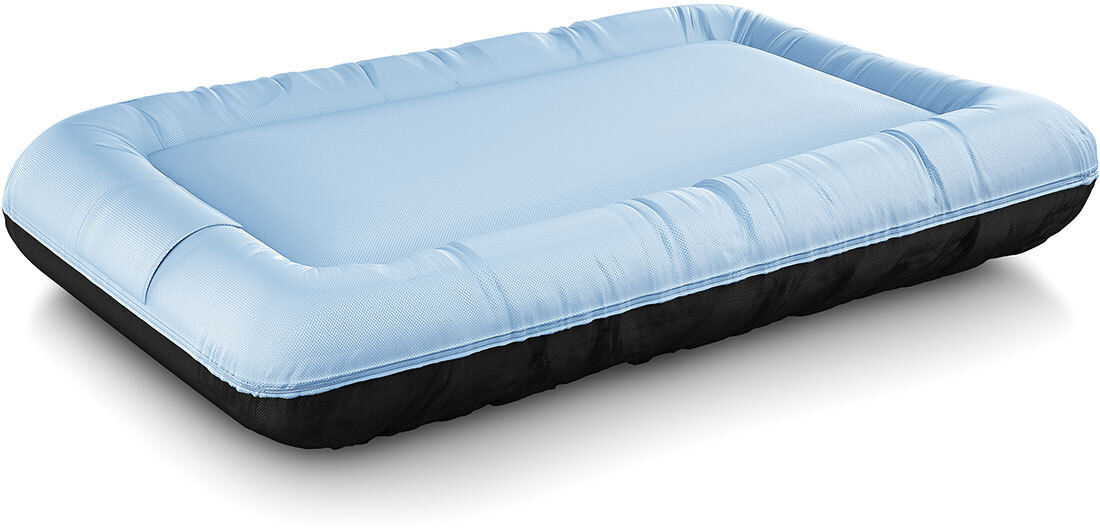 Knuffelwuff Hundematten Knuffelwuff Wasserfestes In und Outdoor Hundebett Lucky Color Edition aus Nylongewebe blau XL