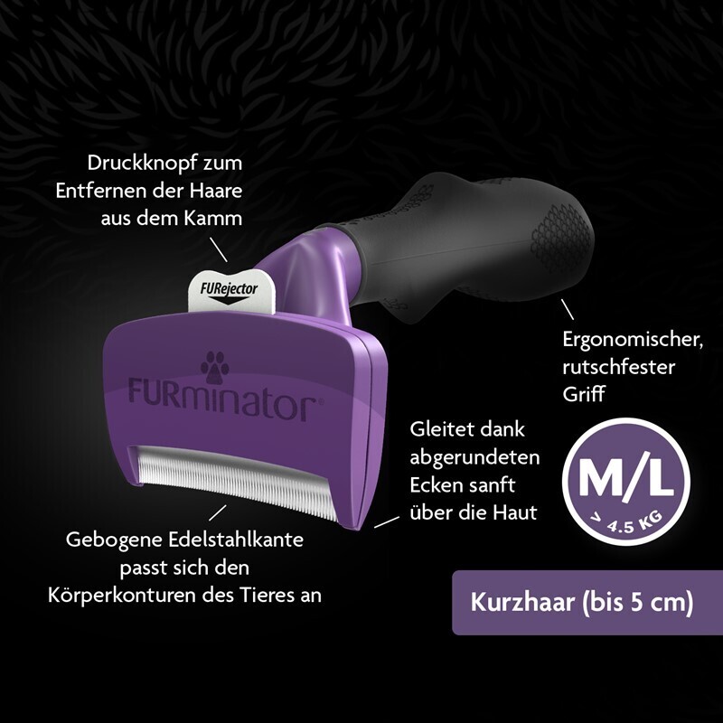 FURminator Fell- & Körperpflege FURminator Katze M-L Kurzhaar