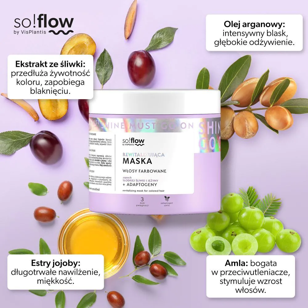 So!Flow atgaivinamoji kaukė dažytiems plaukams 400ml
