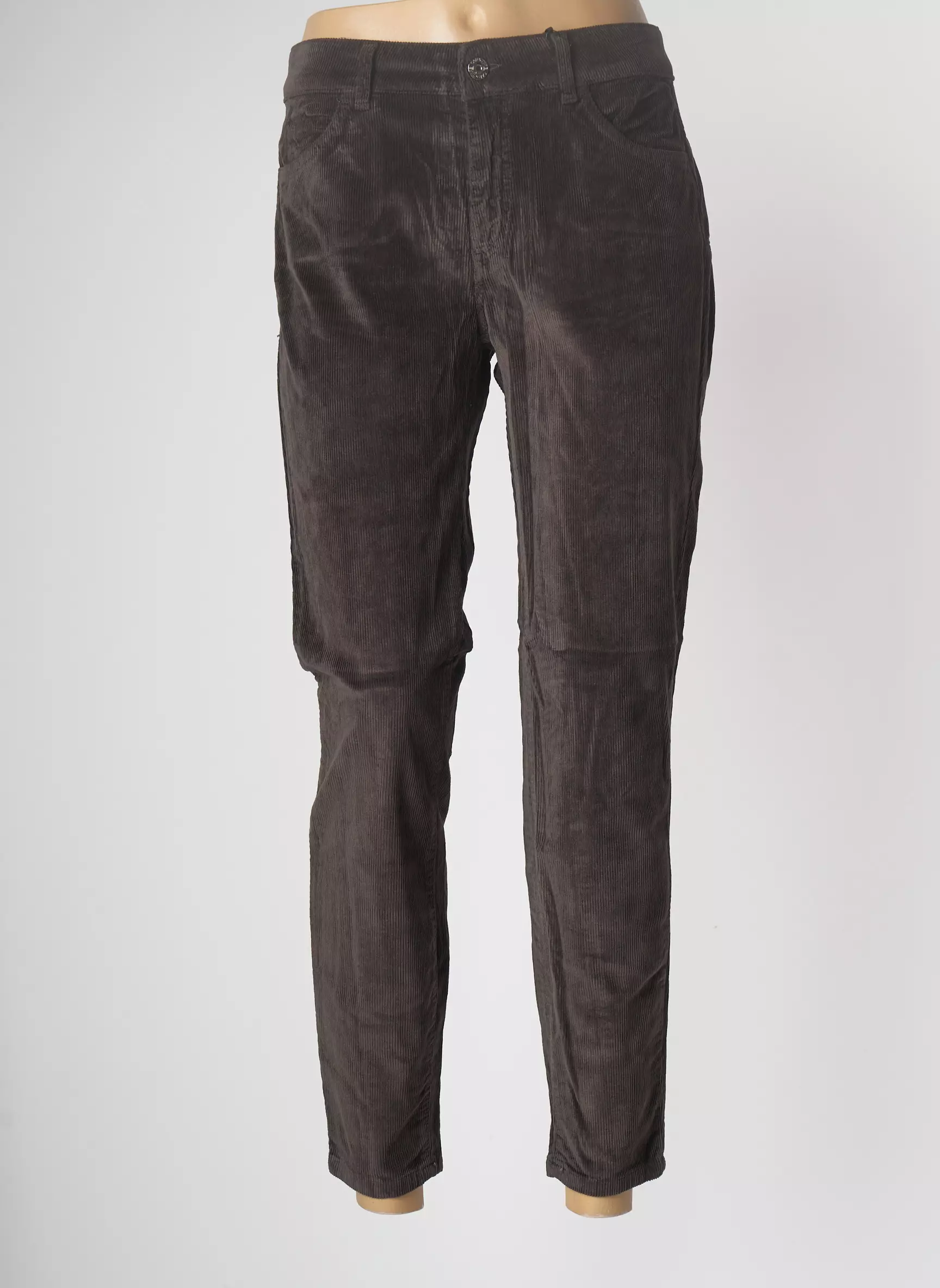 Caractere Pantalons Slim Femme couleur marron