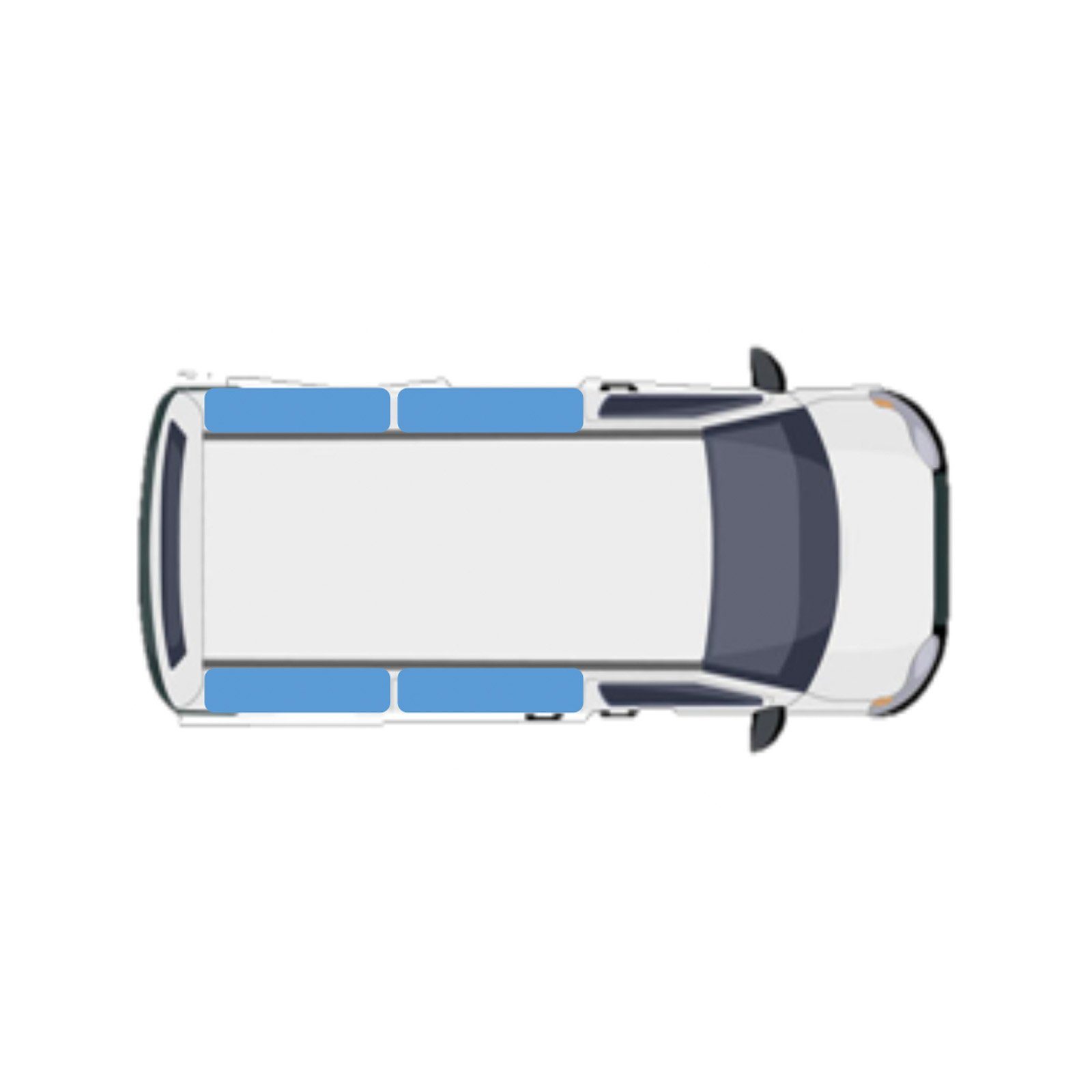 deiwo Frontscheibenabdeckung Thermomatten Seitenfenster 4-tlg. passend für Renault KANGOO KR ab 08