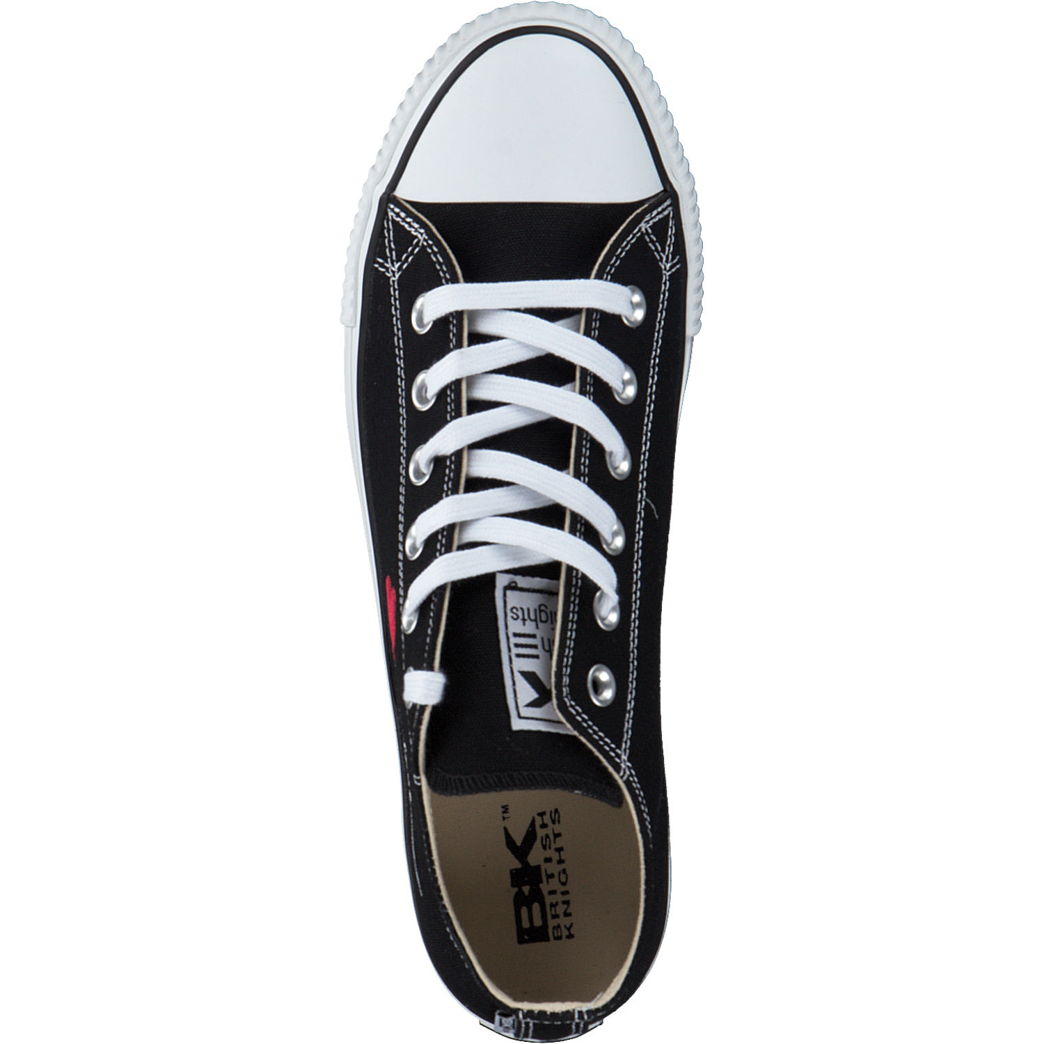 British Knights Kaya Low B49, Sneakers Low, Damen, black love heart