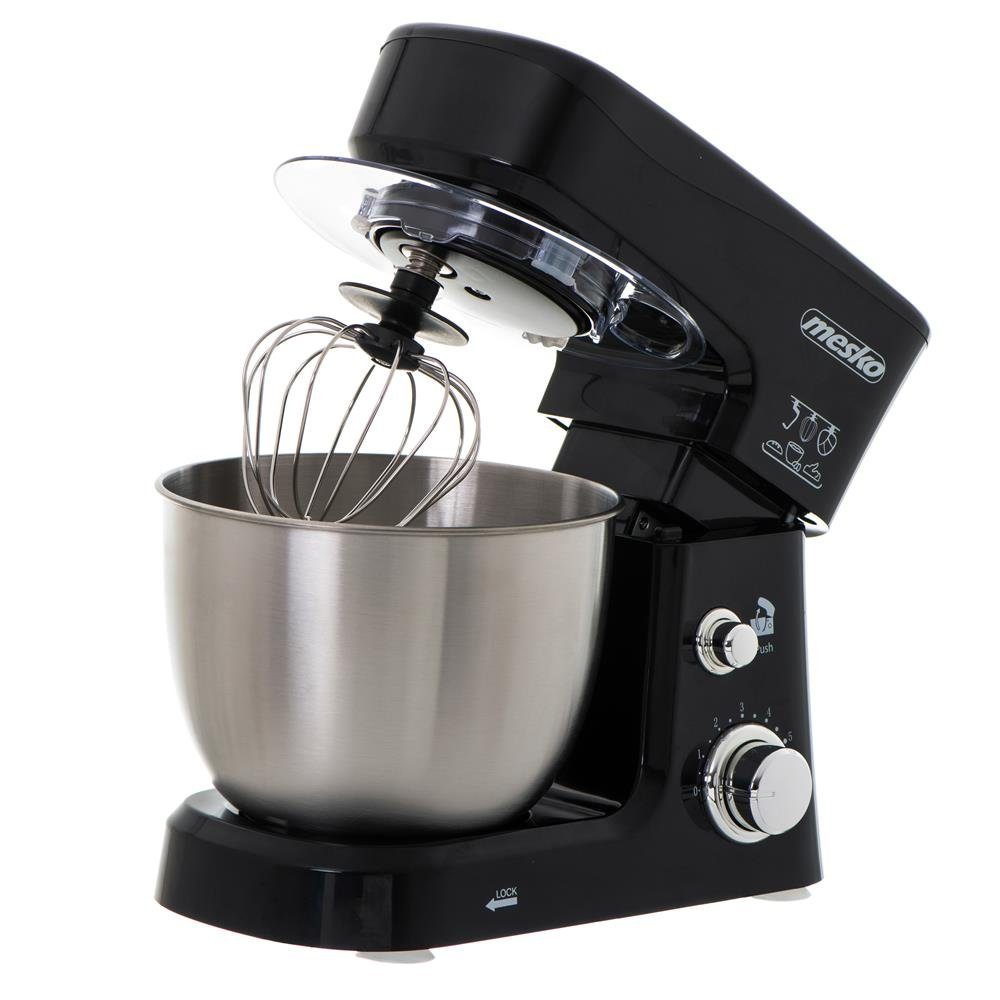 Mesko Küchenmaschine MS 4217, Rührmaschine, Knetmaschine, Edelstahl, schwarz