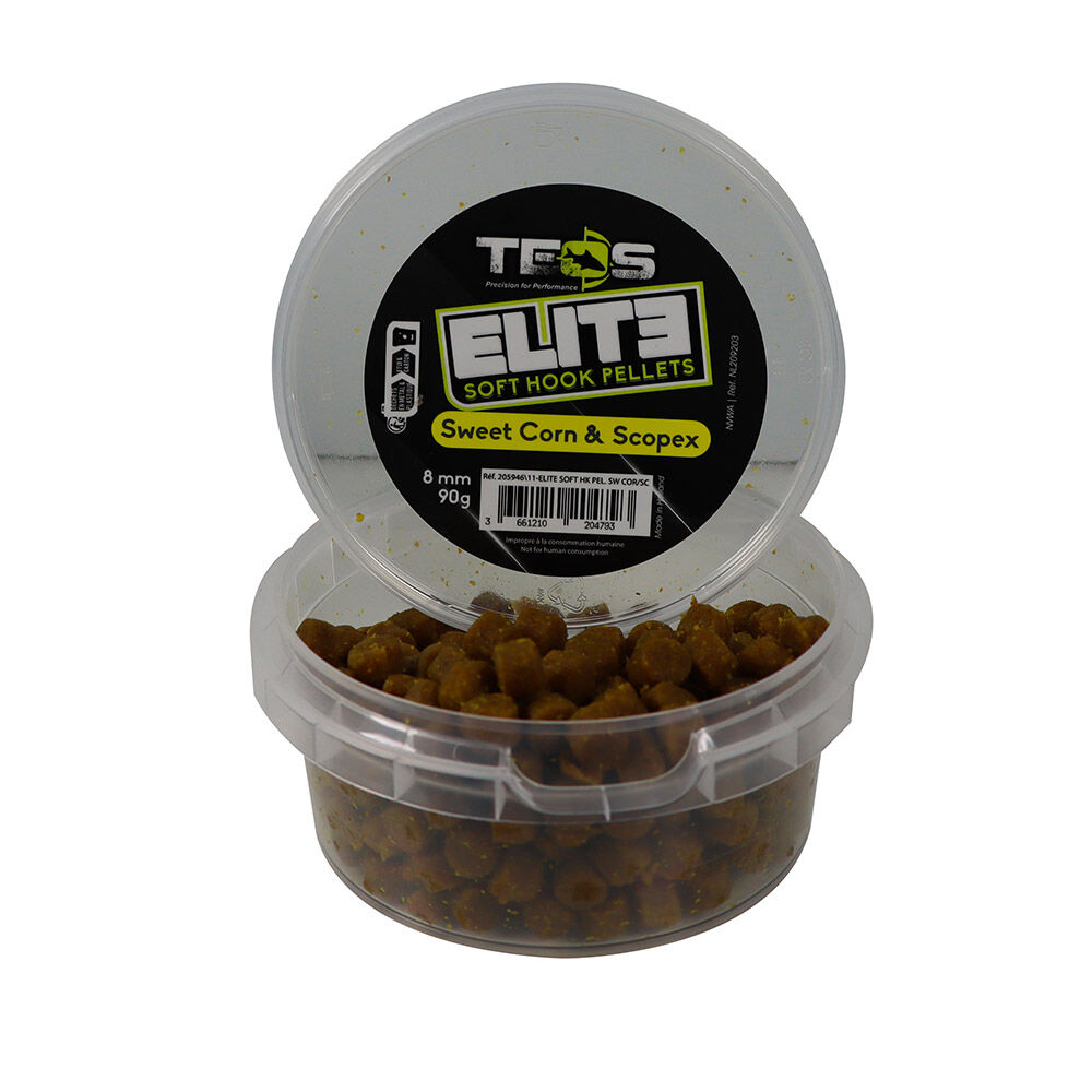 Teos Elite Sweet Corn/Scopex Pellets Soft Hook 8mm 90g