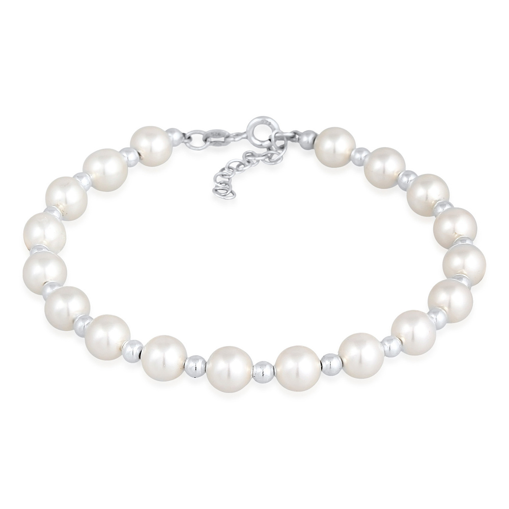 Nenalina Nenalina Bracelet Femmes Classique élégant avec perles synthétiques en argent ste Bracelet