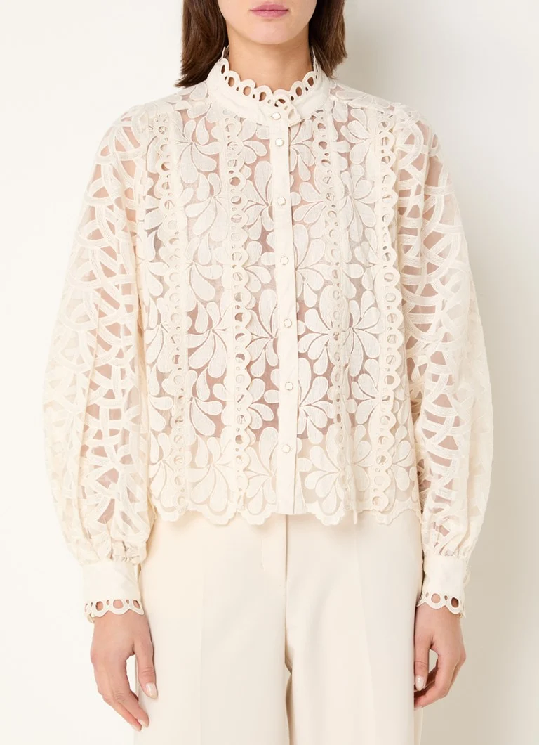 Summum Blouse with openwork design