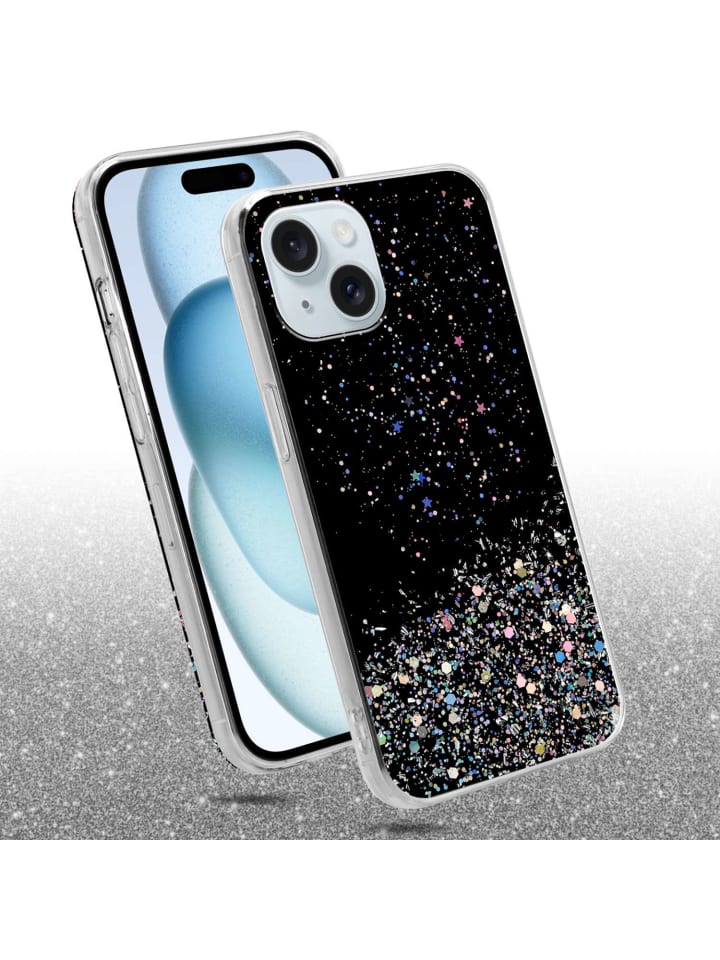 cadorabo Hülle für Apple iPhone 15 Glitter in Schwarz mit Glitter günstig kaufen onesize