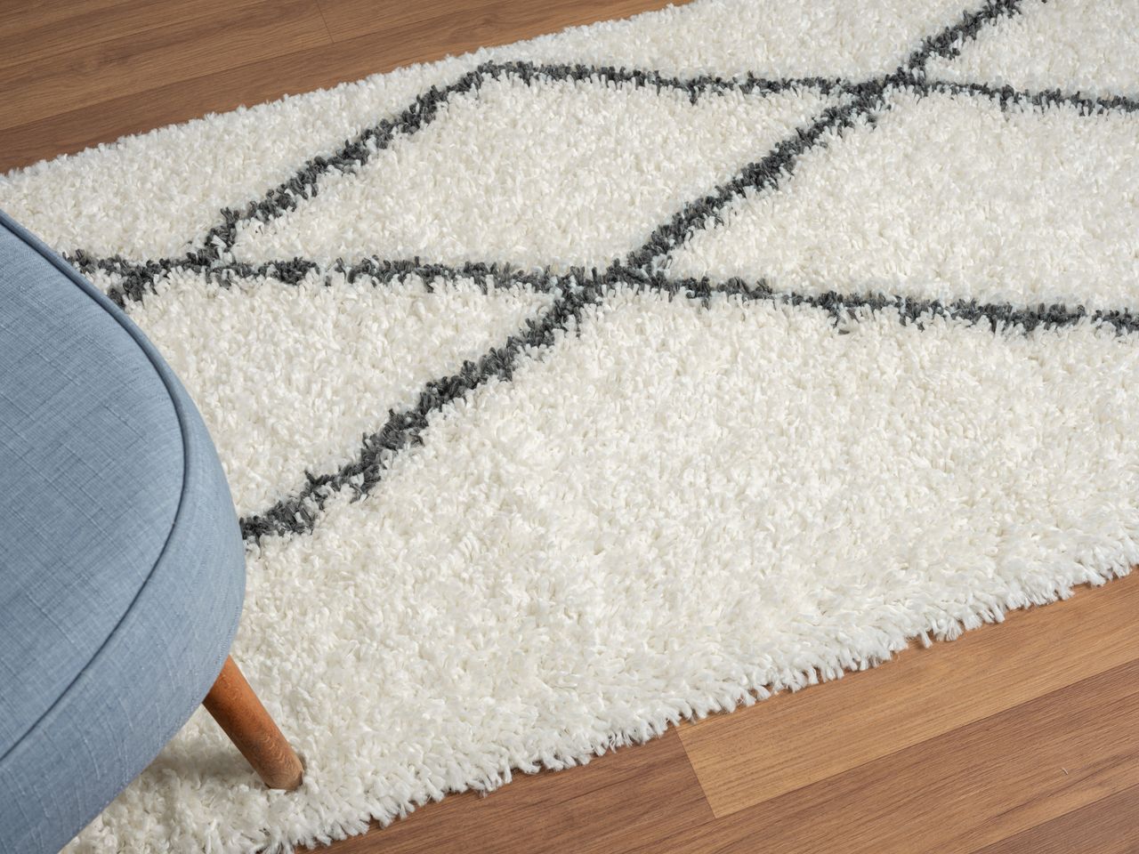 MyFlair Teppich Laure , 80cm x 200cm, Farbe Weiß, rechteckig, Florhöhe 37mm