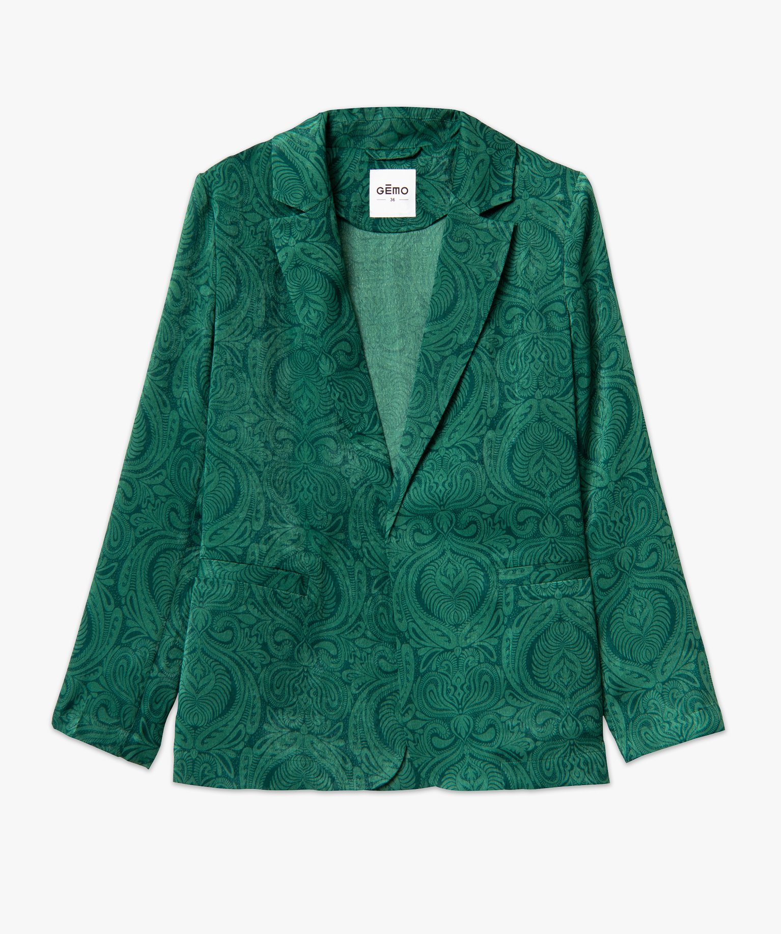 Veste blazer femme imprimée en matière satinée imprime | GEMO