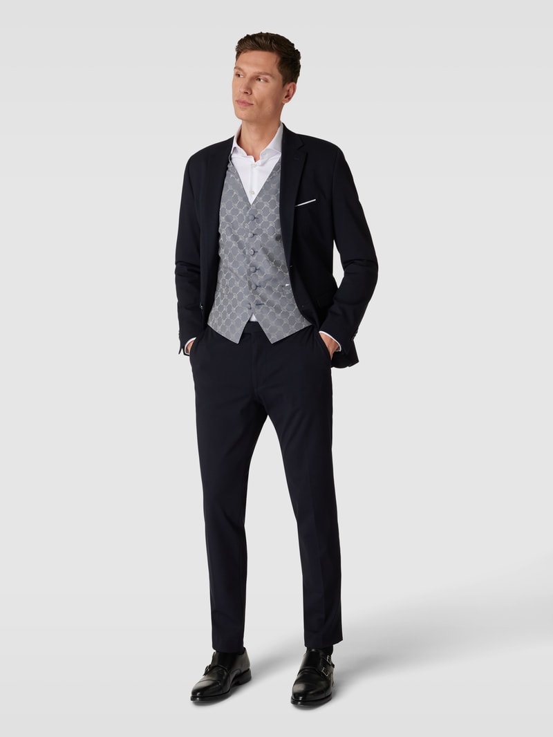 Weste mit Allover-Muster Modell 'Weazer' in hellblau