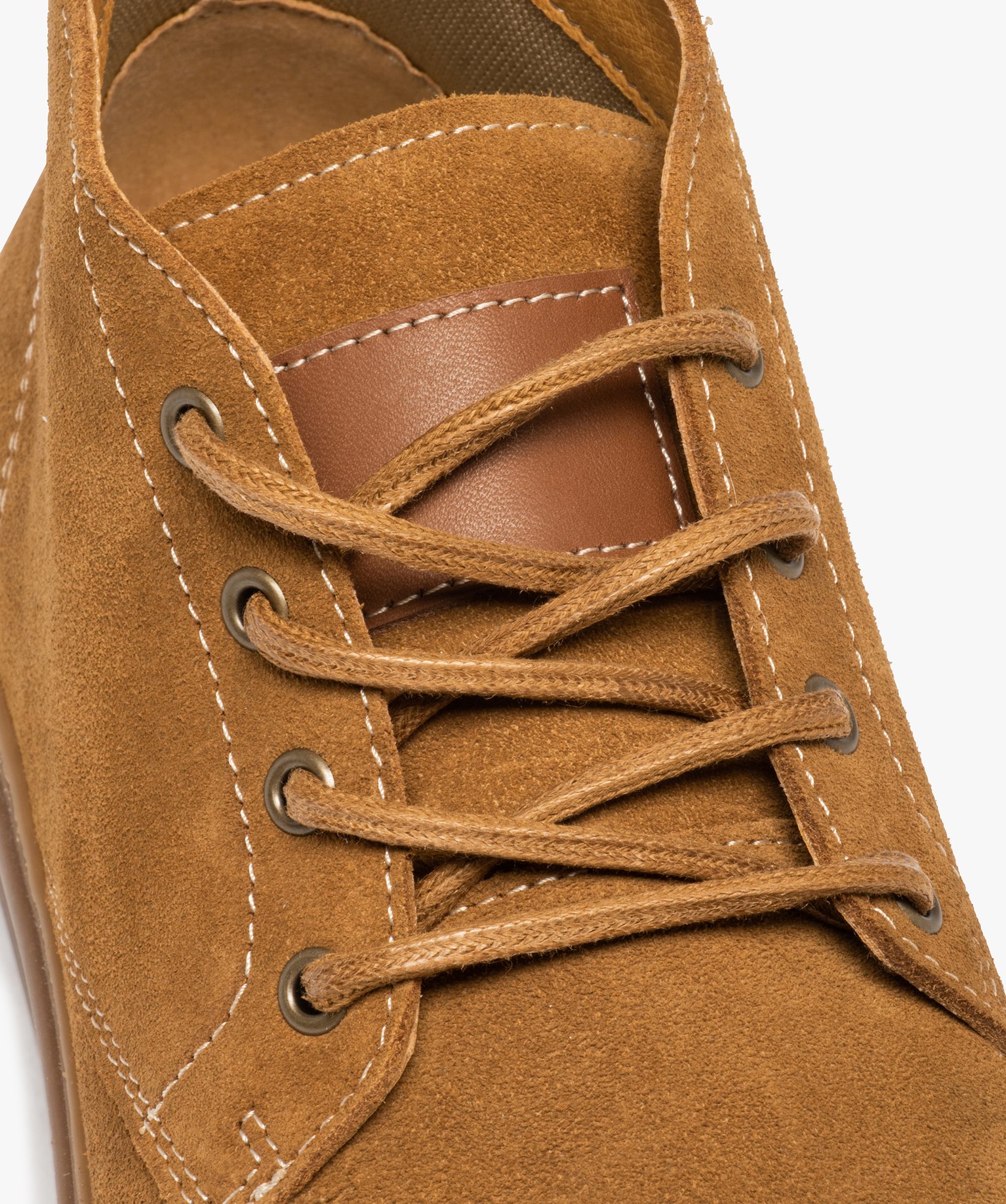 Derbies homme montants dessus cuir uni – Tanéo camel | GEMO