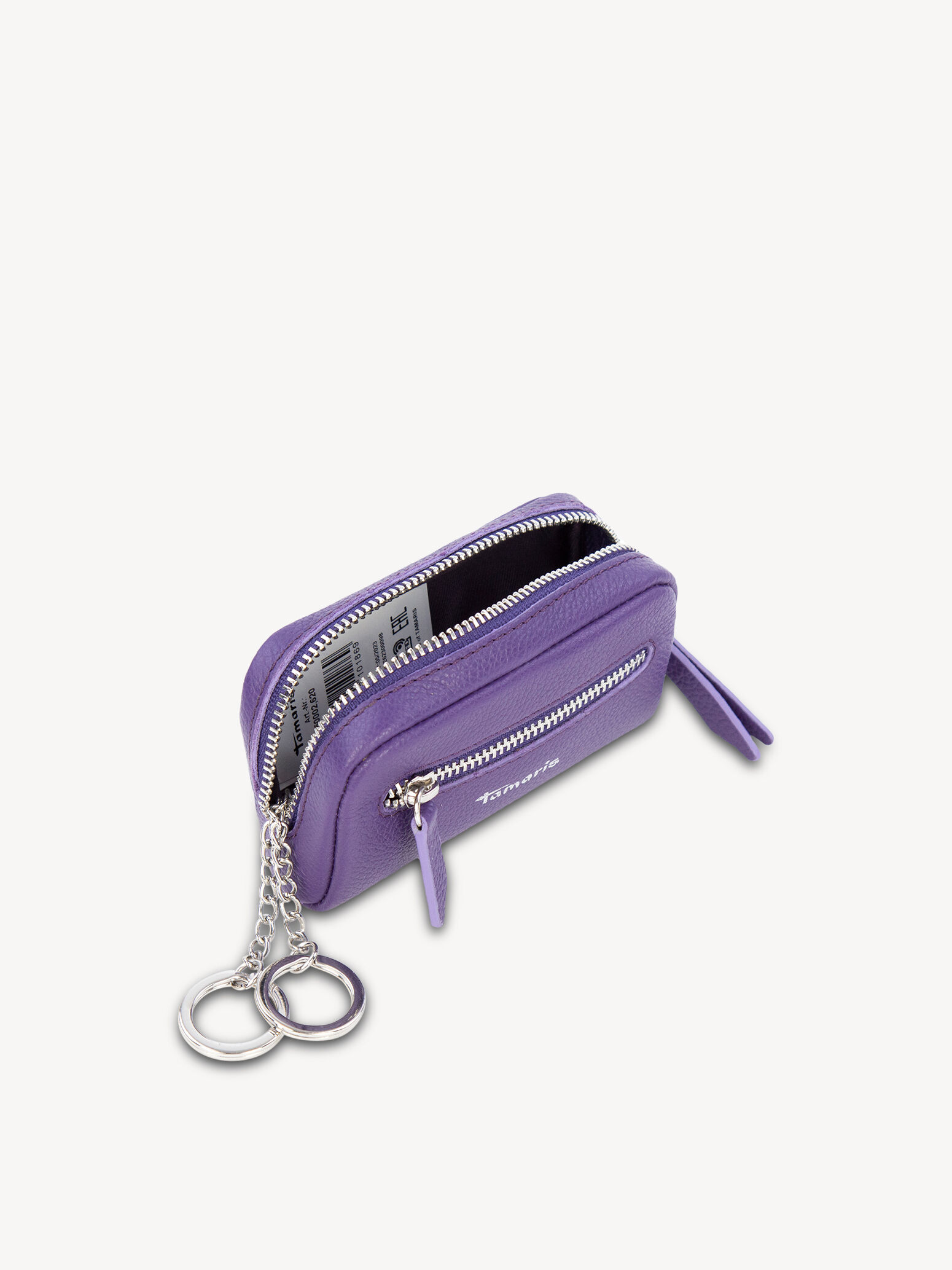 Étui à clés en cuir - mauve