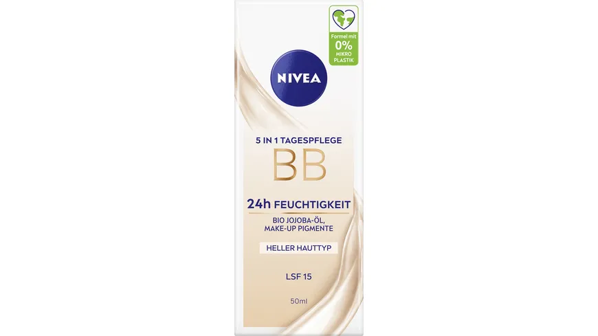 NIVEA 5in1 BB Tagespflege 24h Feuchtigkeit Heller Hauttyp LSF15 50 ml
